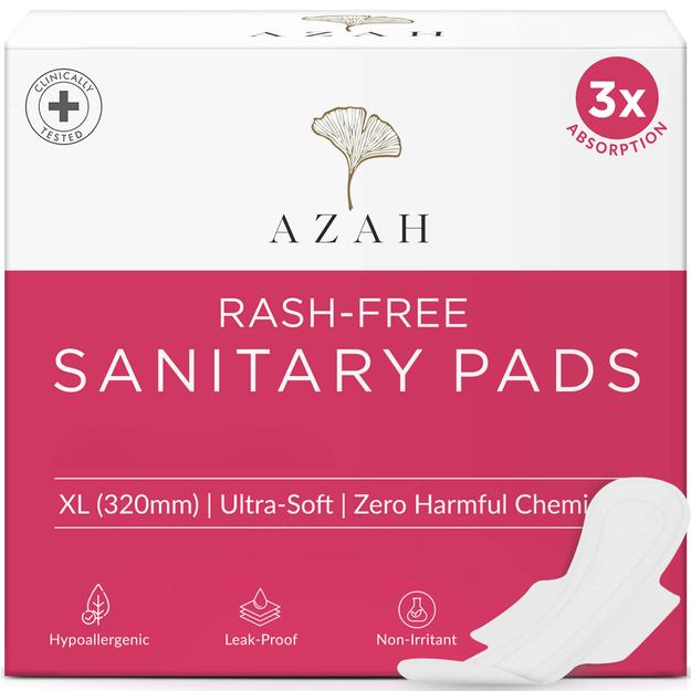 Rash-Free Sanitary Pads |  XL | Super Absorbent and Cottony Soft | Heavy Flow