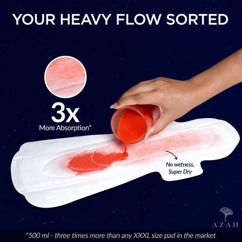 Ultra-Absorbent XXXL Pads with Disposable Bag | Heavy Flow | 12 Hour Overnight Protection