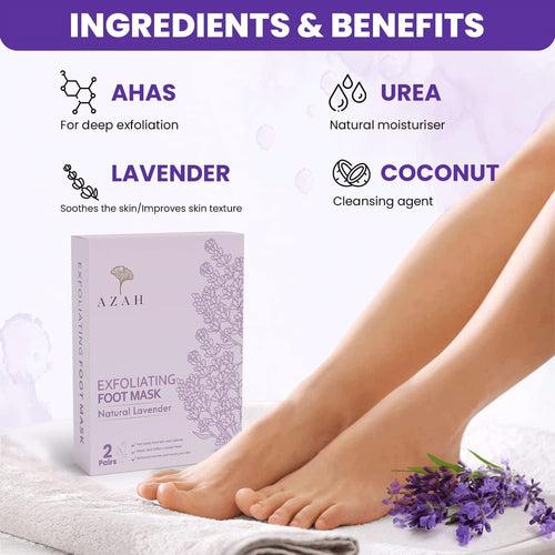 Azah Exfoliating Foot Mask (Lavender)