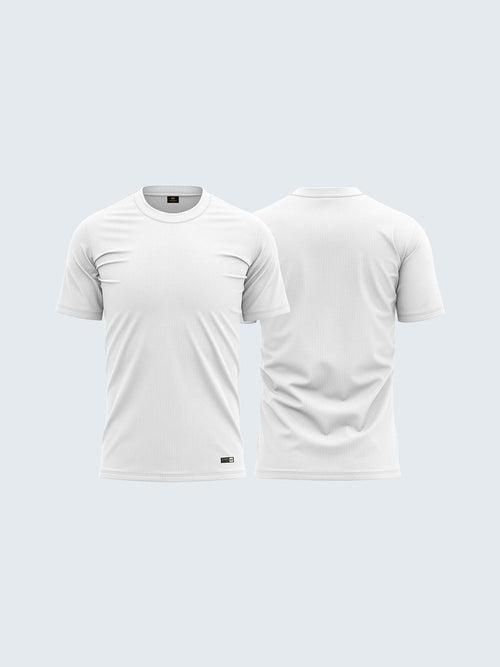 Mens Crew Neck White Soft Cotton T-Shirt - CS9016