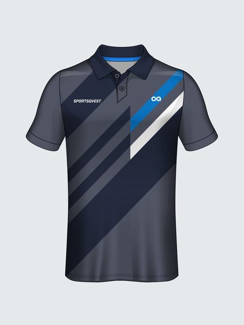 Customise Polo Geometric Cricket Jersey-CT1005