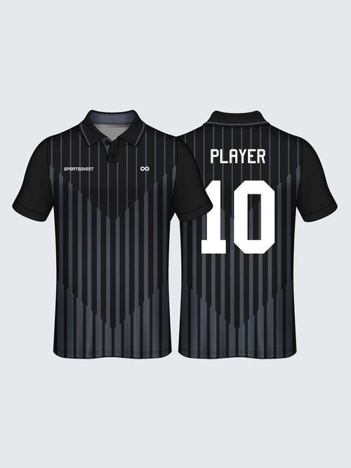 Customise Polo Striped Cricket Jersey-CT1009