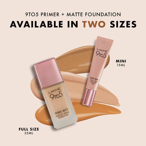 Lakmē 9 to 5 Primer + Matte Perfect Cover Foundation Mini