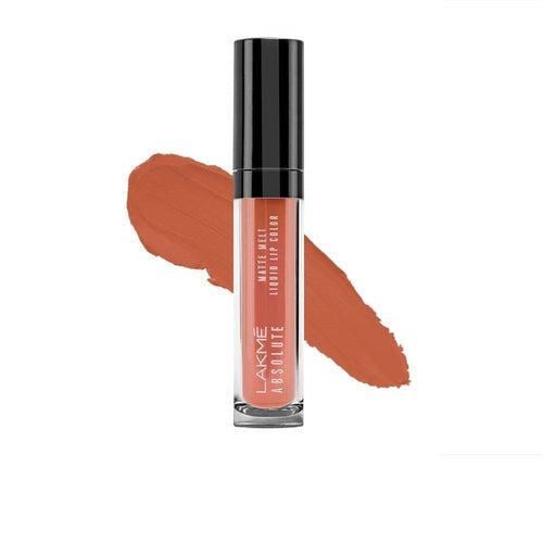 Lakmē Absolute Matte Melt Liquid Lip Color, Crazy Tangerine- 6ml