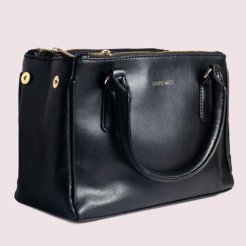 Saturdaze Midnight Double Zip Satchel Bag