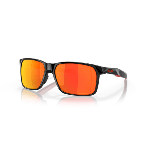 Oakley Portal X Prizm Ruby Polarized Lenses - Polished Black Frame