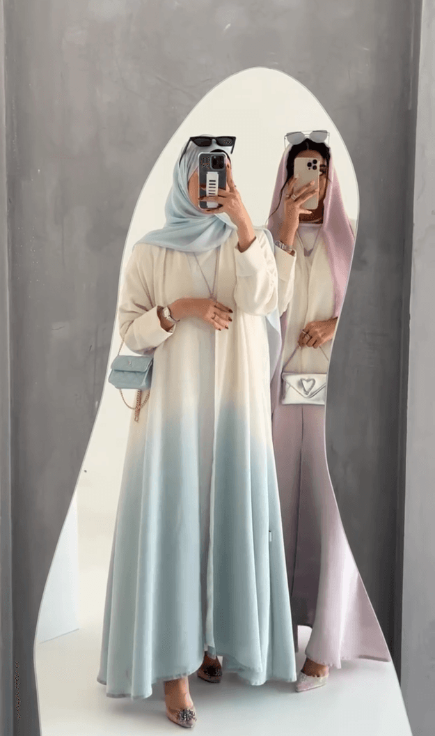 Ombre Special New Luanch Shaded Abaya 2 pc Shrug Abaya