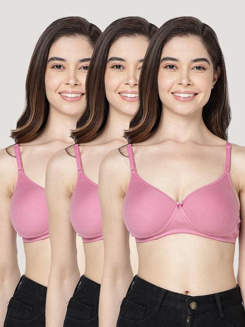 Kalyani Emily Seamless Light Padded Cups Multiway Straps Everyday Bra | Pack of 3