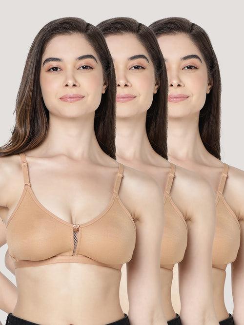 Kalyani Gloria Full Coverage Double Layered Seamless Cups Everyday Bra | Pack of 3