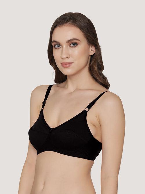 K LINGERIE Manvi Women's Non Padded Wirefree Cotton Everyday Bra