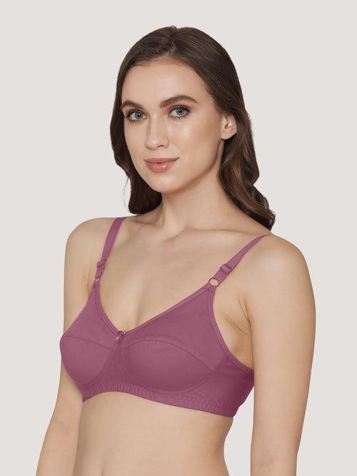 K LINGERIE Manvi Women's Non Padded Wirefree Cotton Everyday Bra