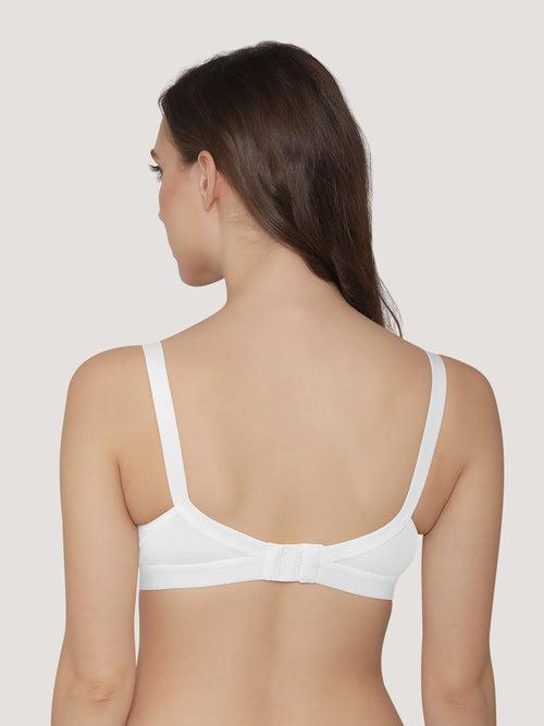 K LINGERIE Cross Care Women's Full Coverage Non Padded Wirefree Minimizer Bra