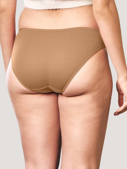 Kalyani Reeva Women's Cotton Lycra Seamless Low Waist Bikini Panty | Pack of 3
