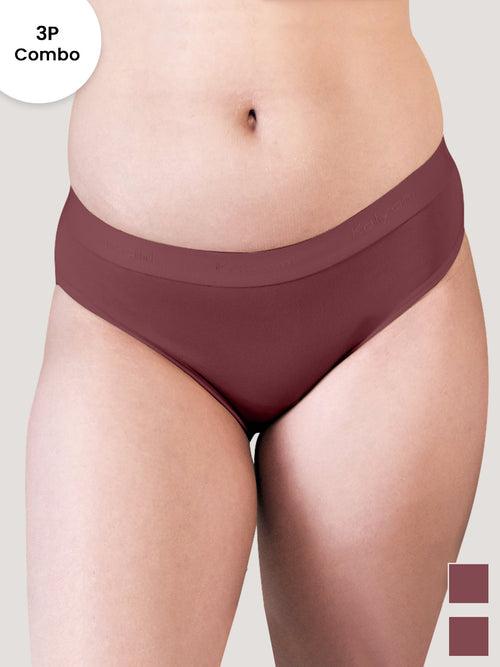 Kalyani Sensa Women Bikini Style Outer Elastic Low Waist Panties | Pack of 3