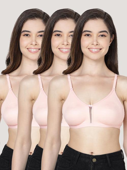 Kalyani Gloria Full Coverage Double Layered Seamless Cups Everyday Bra | Pack of 3