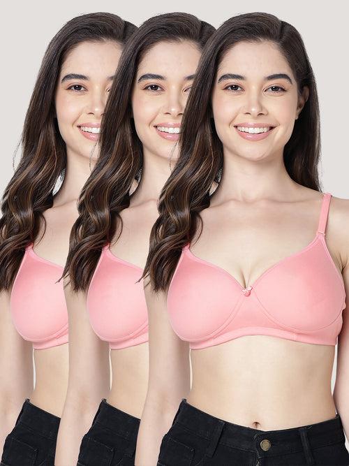 Kalyani Emily Seamless Light Padded Cups Multiway Straps Everyday Bra | Pack of 3