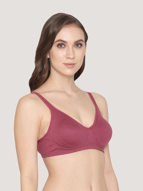 K LINGERIE Winny Women's Full Coverage Double Layered Non Padded Cups Everyday Bra