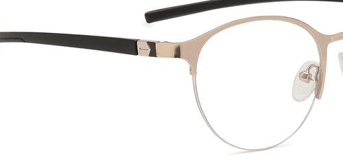 Specsmakers Dura Unisex Eyeglasses Halfframe Round Medium 49 Metal SM AMR1908