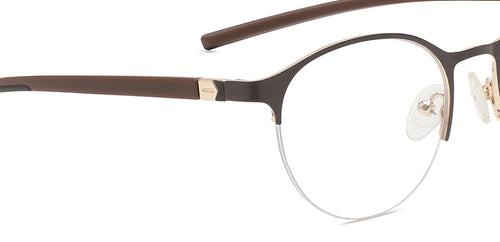 Specsmakers Dura Unisex Eyeglasses Halfframe Round Medium 49 Metal SM AMR1908