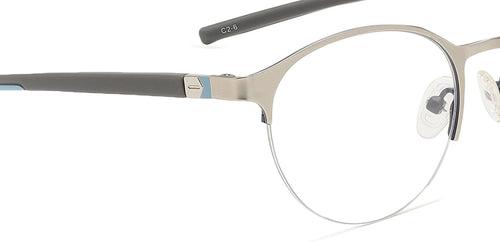 Specsmakers Dura Unisex Eyeglasses Halfframe Round Medium 49 Metal SM AMR1908