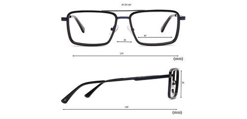 Specsmakers Happster Unisex Eyeglasses Full Frame Rectangle Medium 49 TR90 SM WX7002