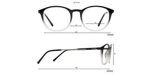 Specsmakers Flex Unisex Eyeglasses Full Frame Round Medium 49 Shell SM ANI5609