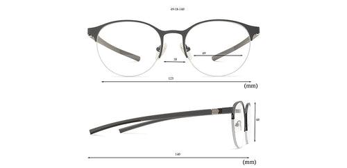 Specsmakers Dura Unisex Eyeglasses Halfframe Round Medium 49 Metal SM AMR1908