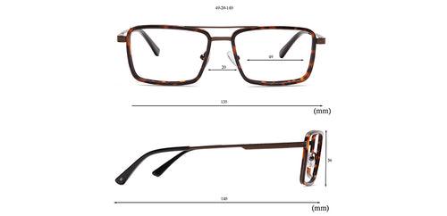 Specsmakers Happster Unisex Eyeglasses Full Frame Rectangle Medium 49 TR90 SM WX7002