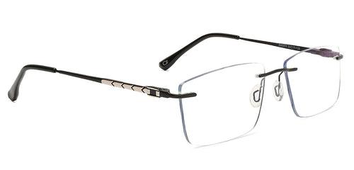 Specsmakers Lightanium Unisex Eyeglasses Rimless Rectangle Large 53 Metal SM AN3073