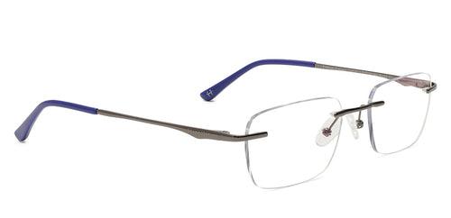 Specsmakers Happster Unisex Eyeglasses Rimless Rectangle Medium 51 Metal SM SE3413