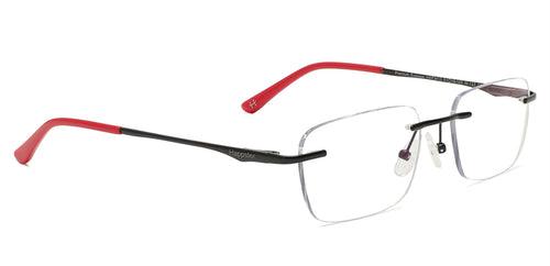 Specsmakers Happster Unisex Eyeglasses Rimless Rectangle Medium 51 Metal SM SE3413