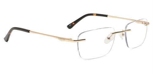 Specsmakers Happster Unisex Eyeglasses Rimless Rectangle Medium 51 Metal SM SE3413