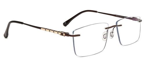 Specsmakers Lightanium Unisex Eyeglasses Rimless Rectangle Large 53 Metal SM AN3073