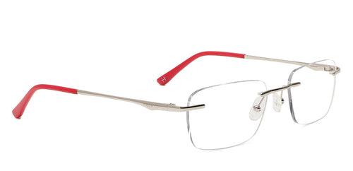 Specsmakers Happster Unisex Eyeglasses Rimless Rectangle Medium 51 Metal SM SE3413