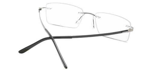 Specsmakers Lightanium Unisex Eyeglasses Rimless Rectangle Large 52 Metal SM RX9400