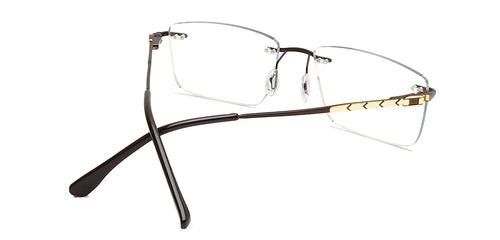 Specsmakers Lightanium Unisex Eyeglasses Rimless Rectangle Large 53 Metal SM AN3073