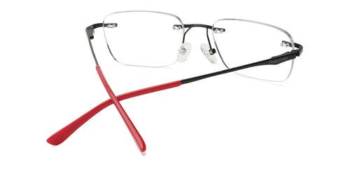 Specsmakers Happster Unisex Eyeglasses Rimless Rectangle Medium 51 Metal SM SE3413