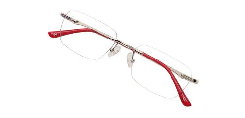 Specsmakers Happster Unisex Eyeglasses Rimless Rectangle Medium 51 Metal SM SE3413