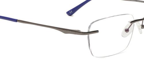 Specsmakers Happster Unisex Eyeglasses Rimless Rectangle Medium 51 Metal SM SE3413