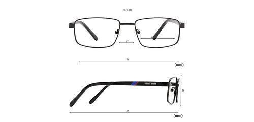 Specsmakers Dura Unisex Eyeglasses Full_Frame Rectangle Medium 51 Metal SM XJC2140