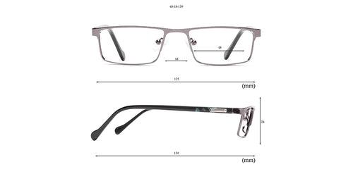 Specsmakers Dura Unisex Eyeglasses Full Frame Rectangle Small 48 Metal SM XJD2207