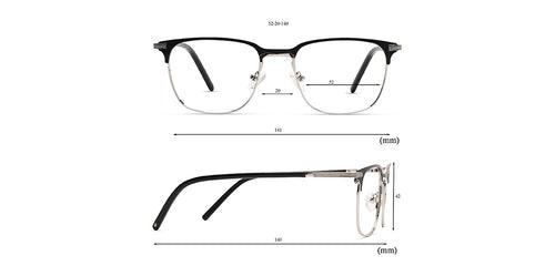 Specsmakers Happster Unisex Eyeglasses Full_Frame Square Large 52 Metal SM XJC2021