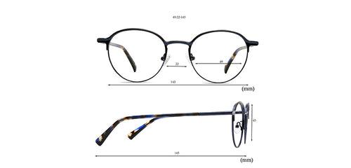 Specsmakers Happster Unisex Eyeglasses Full_Frame Round Medium 49 Metal SM XJC2022