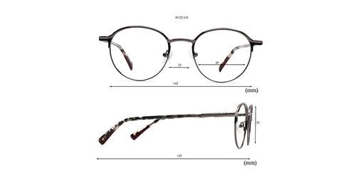 Specsmakers Happster Unisex Eyeglasses Full_Frame Round Medium 49 Metal SM XJC2022