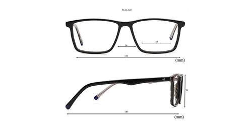 Specsmakers Happster Unisex Eyeglasses Full_Frame Square Large 53 Acetate SM WX7308