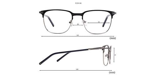 Specsmakers Happster Unisex Eyeglasses Full_Frame Square Large 52 Metal SM XJC2021