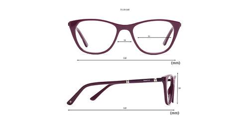 Specsmakers Happster Women Eyeglasses Full_Frame Cateye Medium 51 Acetate SM XJC2023