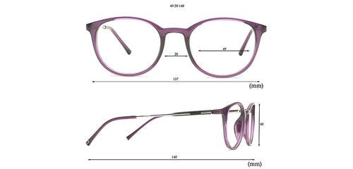 Specsmakers Flex Unisex Eyeglasses Full Frame Round Medium 49 Shell SM ANI5609