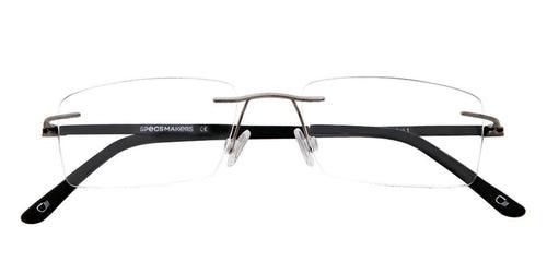 Specsmakers Lightanium Unisex Eyeglasses Rimless Rectangle Large 52 Metal SM RX9400