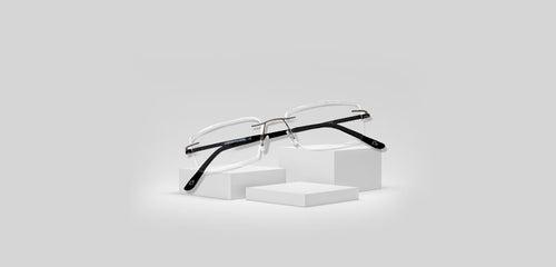 Specsmakers Lightanium Unisex Eyeglasses Rimless Rectangle Large 52 Metal SM RX9400